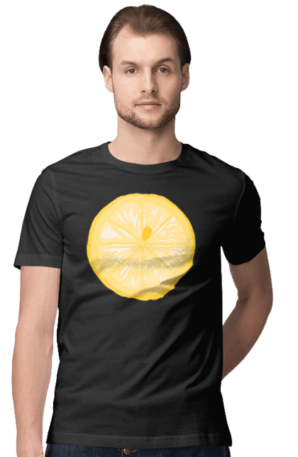 Футболка чоловіча з принтом "Круглий лимон". Лето, лимон. 2070702