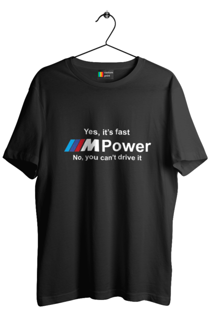 Футболка чоловіча з принтом "M power white BMW". Бмв, м серія. 2070702