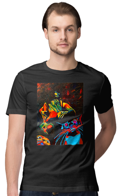 Футболка чоловіча з принтом "Секс коти". Картина, коти, секс. 2070702