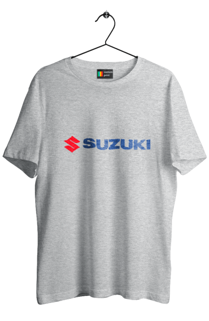 Men`s t-shirt with prints Suzuki 3 Redblue. Auto, logo, suzuki. 2070702