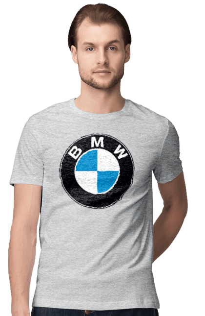 Футболка мужская с принтом Bmw Logo. Бмв, машины. 2070702