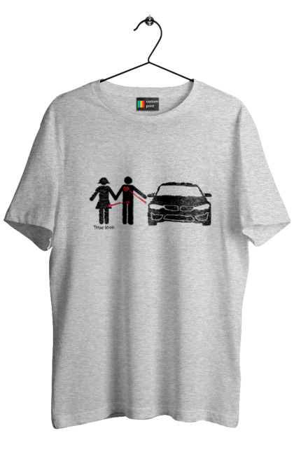 Футболка мужская с принтом Отношения БМВ. Бмв, машины, юмор. 2070702