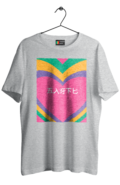 Футболка чоловіча з принтом "Блять кольоровий". Ієрогліфи, напис. 2070702