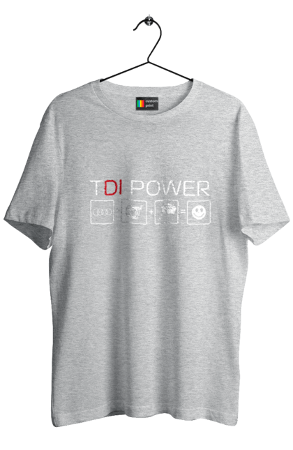 Men`s t-shirt with prints TDI Power Audi. Audi, cars. 2070702