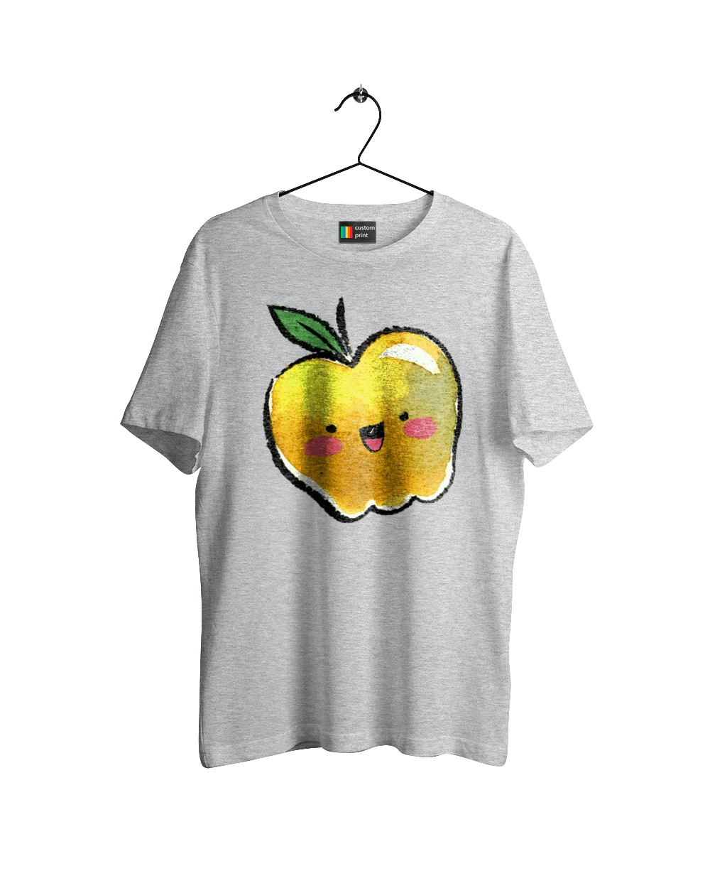 Cute yellow apple