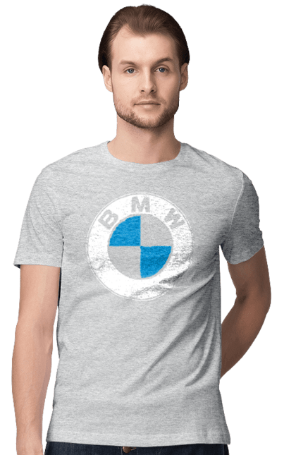 Футболка мужская с принтом Bmw Logo. Бмв, машины. 2070702