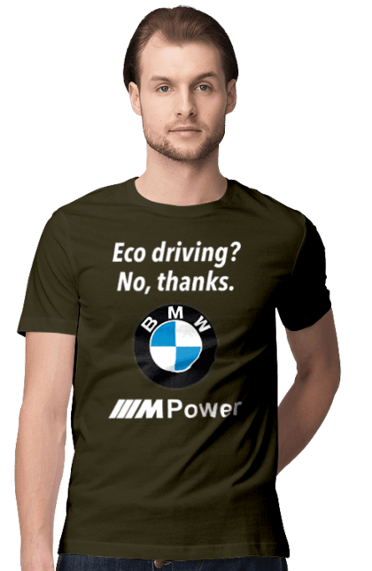 Футболка мужская с принтом Електрокар? Нет спасибо. Бмв, машины, электрокар. 2070702