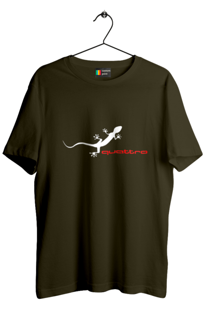 Футболка мужская с принтом Audi Quattro. Ауди, машины. 2070702