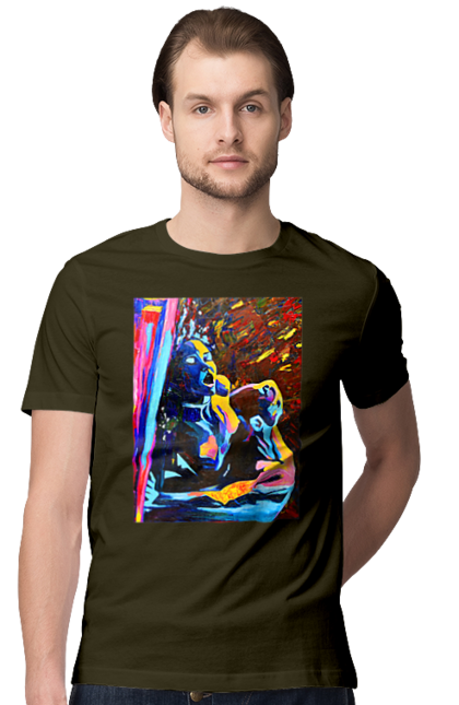 Футболка чоловіча з принтом "Пристрасть". Картина, секс. 2070702