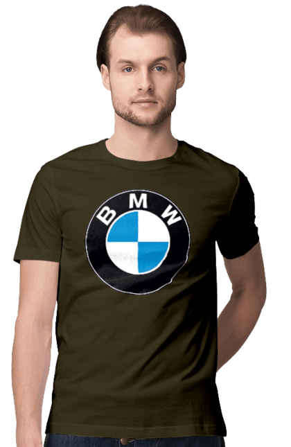 Футболка мужская с принтом Bmw Logo. Бмв, машины. 2070702