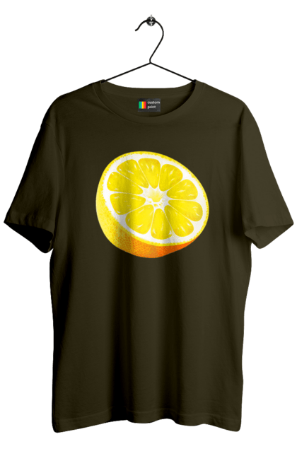 Футболка чоловіча з принтом "Половина лимона". Лимон, літо, свіжість. 2070702