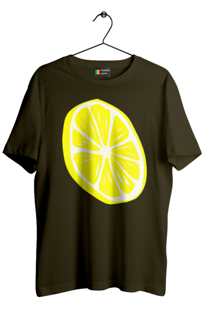 Men`s t-shirt with prints Lemon. Big, bright, lemon. 2070702