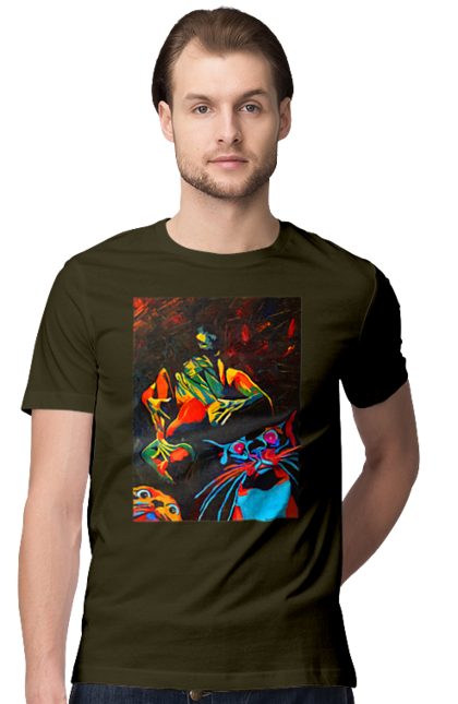 Футболка чоловіча з принтом "Секс коти". Картина, коти, секс. 2070702