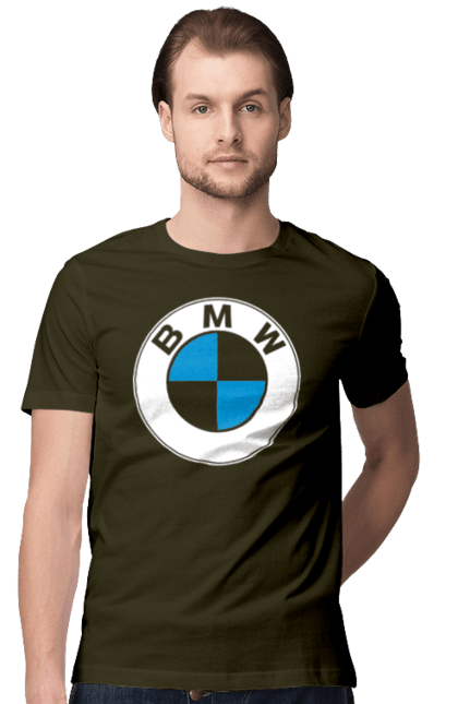 Футболка мужская с принтом Bmw Logo. Бмв, машины. 2070702