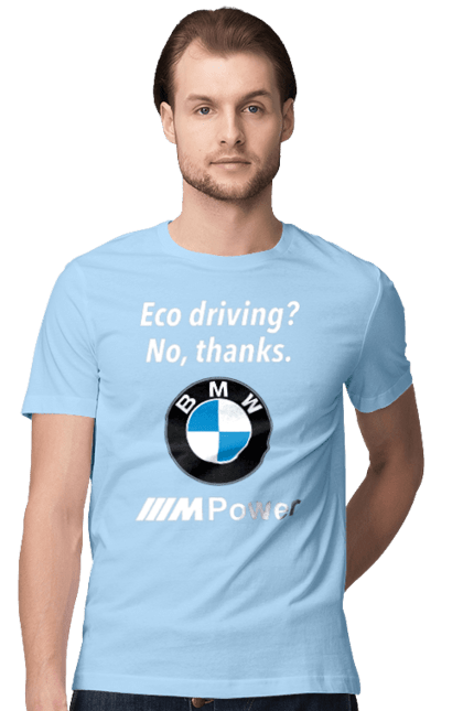 Футболка чоловіча з принтом "Mpower3 Wh". Бмв, електрокар, машини. 2070702