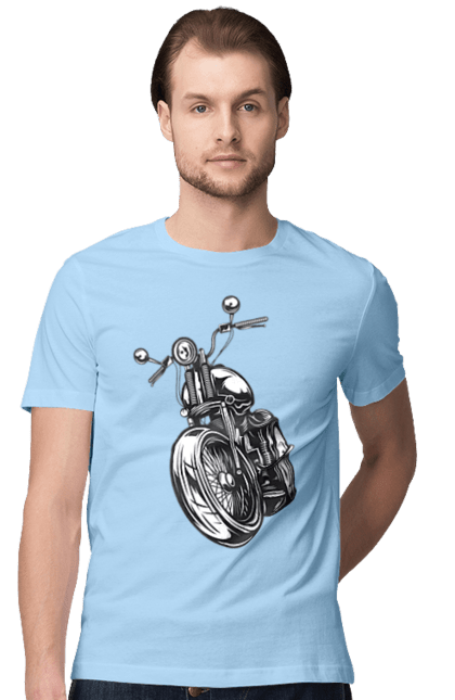 Футболка чоловіча з принтом "мотоцикл". Байк, вінтаж, мото, ретро. 2070702