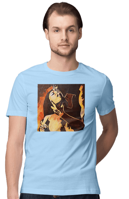 Футболка чоловіча з принтом "Страсна жінка". Жінка, картина, секс. 2070702