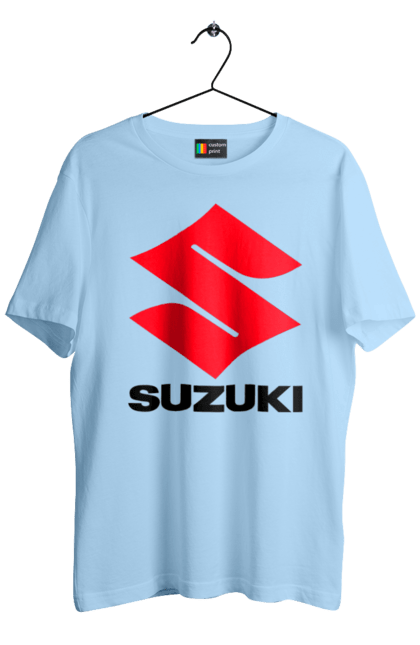 Men`s t-shirt with prints Suzuki Bl. Auto, logotype, machine, suzuki. 2070702
