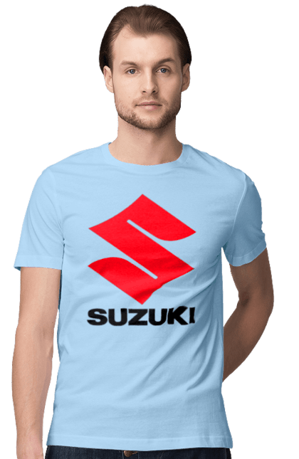Men`s t-shirt with prints Suzuki Bl. Auto, logotype, machine, suzuki. 2070702