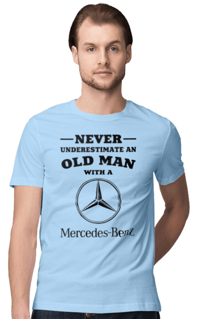 Футболка мужская с принтом Never underestimate. Машины, мерседес. 2070702
