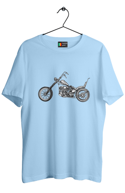 Футболка чоловіча з принтом "Мотобайк". Вінтаж, мото, ретро. 2070702