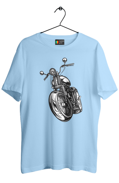 Футболка чоловіча з принтом "мотоцикл". Байк, вінтаж, мото, ретро. 2070702