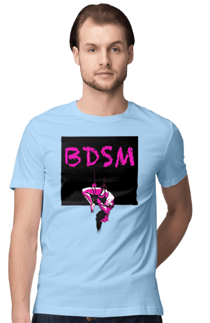 Футболка чоловіча з принтом "15". Бдсм, подвешивание. 2070702