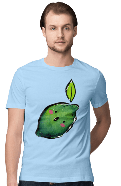 Футболка чоловіча з принтом "Любий лайм". Лайм, літо, любий, посмішка. 2070702