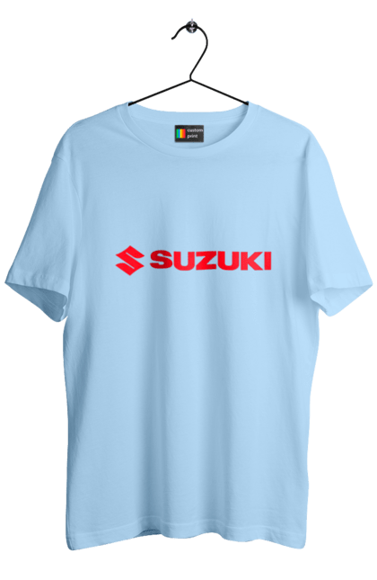 Men`s t-shirt with prints Suzuki 3 Red. Auto, logo, machine, suzuki. 2070702