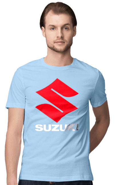 Men`s t-shirt with prints Suzuki Wh. Auto, logotype, machine, suzuki. 2070702