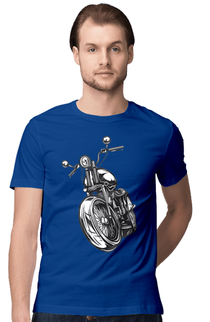 Футболка чоловіча з принтом "мотоцикл". Байк, вінтаж, мото, ретро. 2070702