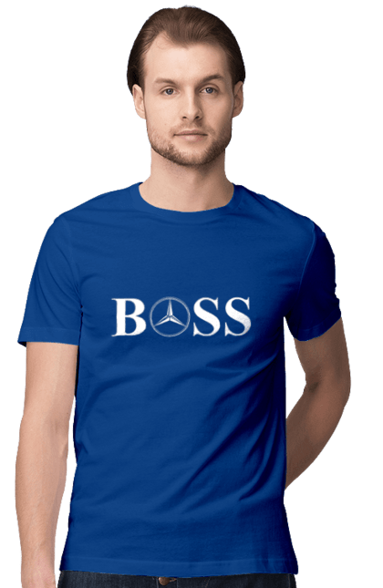 Men`s t-shirt with prints the boss of mercedes. Boss, cars, mercedes. 2070702
