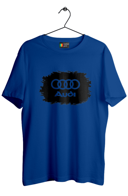 Men`s t-shirt with prints Audi black ravines. Audi, cars. 2070702