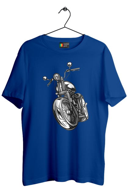 Футболка чоловіча з принтом "мотоцикл". Байк, вінтаж, мото, ретро. 2070702