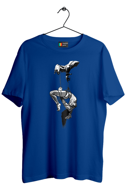 Футболка чоловіча з принтом "Підвішування". Бдсм. 2070702