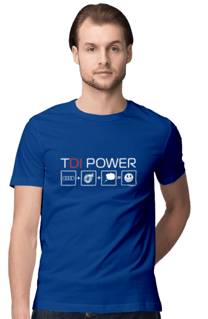 Men`s t-shirt with prints TDI Power Audi. Audi, cars. 2070702