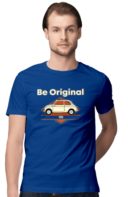 Men`s t-shirt with prints Fiat 500. Auto, fiat, machine. 2070702