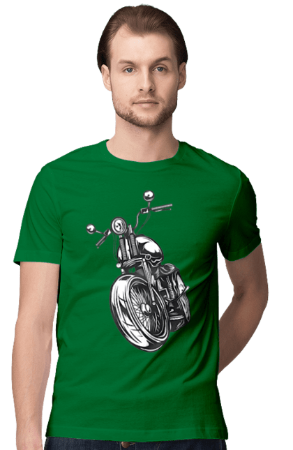 Футболка чоловіча з принтом "мотоцикл". Байк, вінтаж, мото, ретро. 2070702