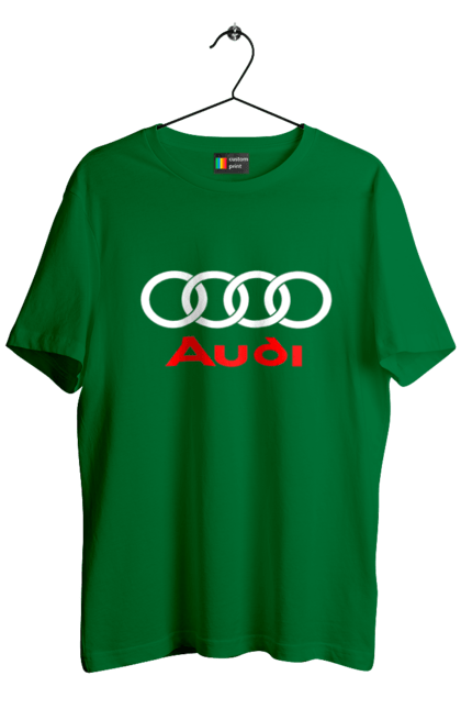 Футболка мужская с принтом Ауди Логотип. Ауди, машины. 2070702