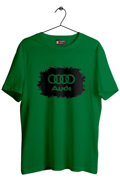 Men`s t-shirt with prints Audi black ravines. Audi, cars. 2070702