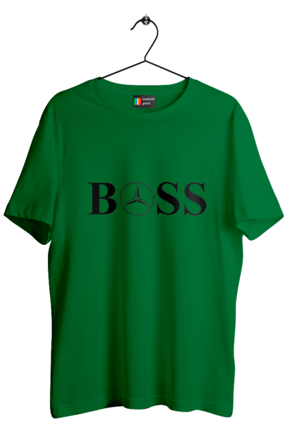 Men`s t-shirt with prints the boss of mercedes. Boss, cars, mercedes. 2070702
