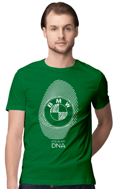 Футболка мужская с принтом БМВ отпечаток. Бмв, машины, отпечаток. 2070702