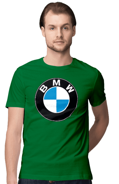 Футболка мужская с принтом Bmw Logo. Бмв, машины. 2070702