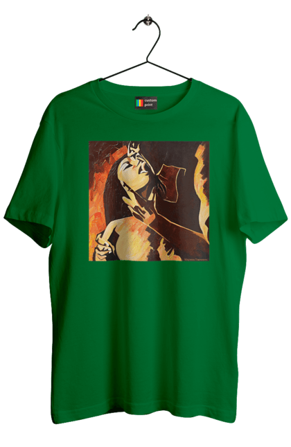 Футболка чоловіча з принтом "Страсна жінка". Жінка, картина, секс. 2070702