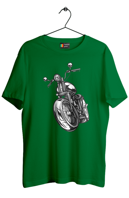 Футболка чоловіча з принтом "мотоцикл". Байк, вінтаж, мото, ретро. 2070702