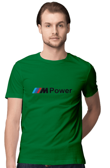 Футболка мужская с принтом Mpower БМВ. Бмв, м серия, машины. 2070702
