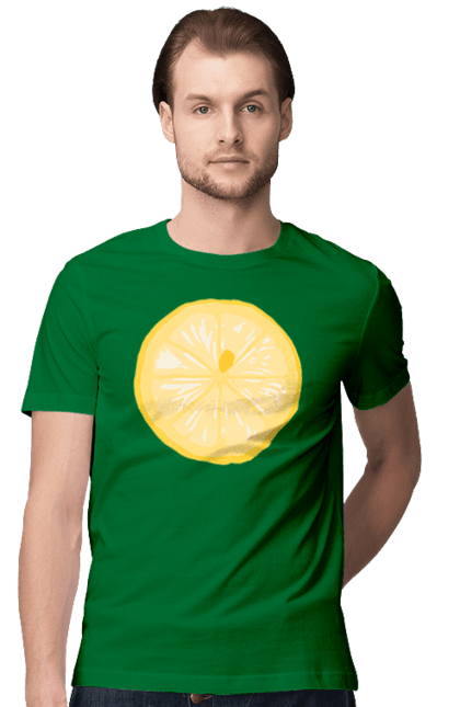 Футболка чоловіча з принтом "Круглий лимон". Лето, лимон. 2070702