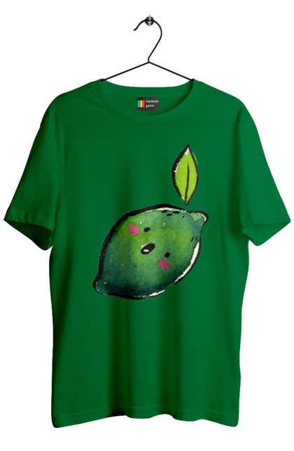 Футболка чоловіча з принтом "Любий лайм". Лайм, літо, любий, посмішка. 2070702