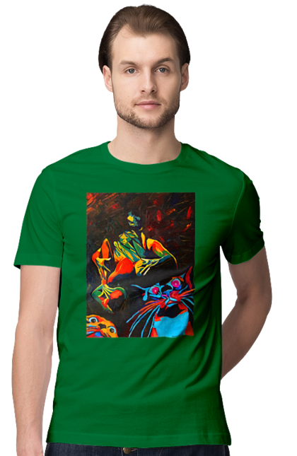 Футболка чоловіча з принтом "Секс коти". Картина, коти, секс. 2070702