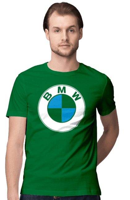 Футболка мужская с принтом Bmw Logo. Бмв, машины. 2070702
